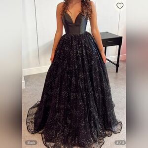 Elegant Silver And White Dress